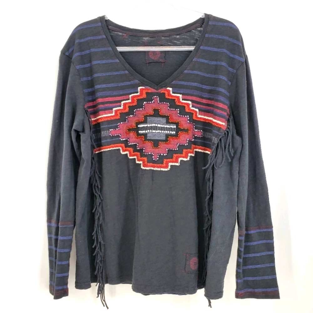 Double D Ranch Southwest Boho long sleeve Tshirt